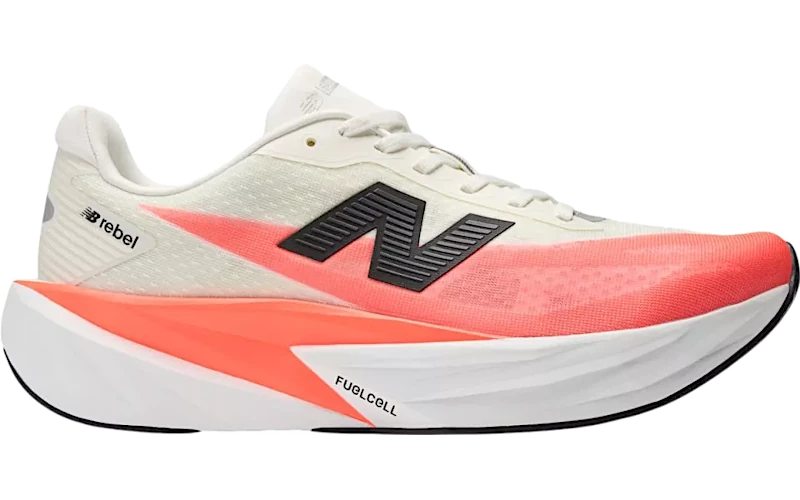 New Balance Fuelcell Rebel v5 - white-coral