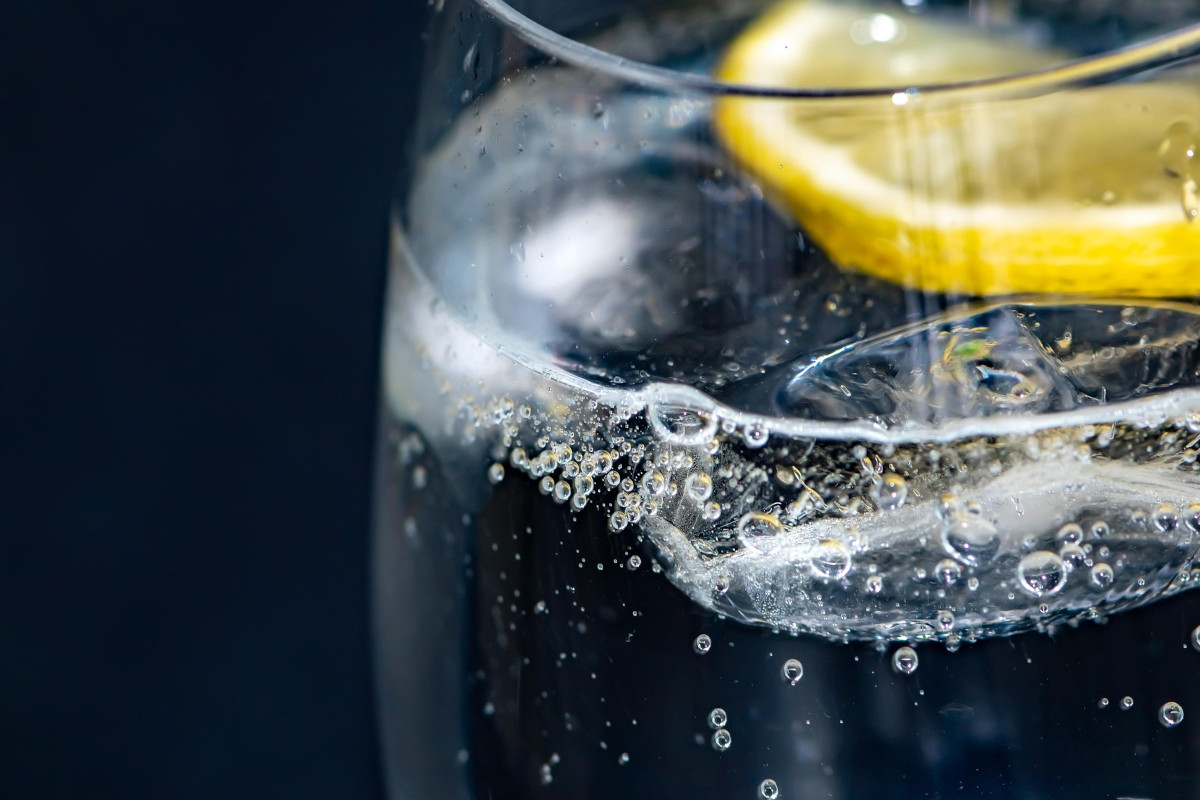 Lemon Water in a Glass