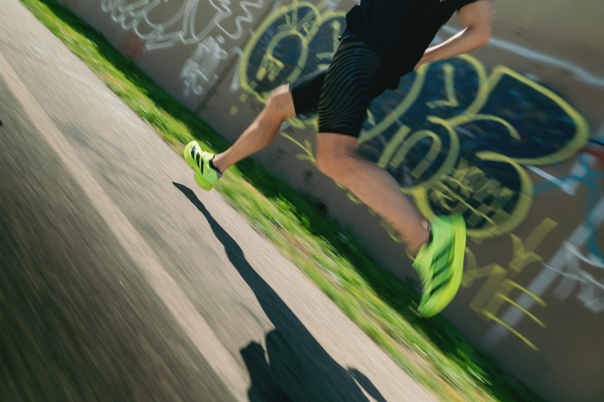 Fast Running with Green Shoes